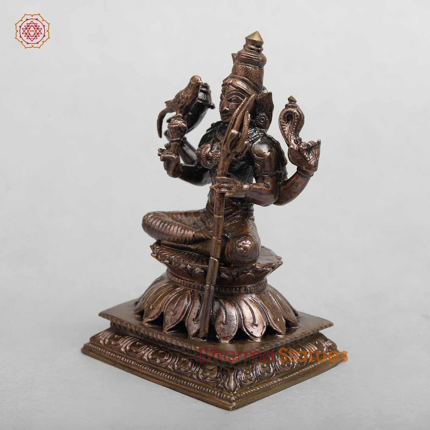 Copper RajaRajeshwari (Tripura Sundari) Fine 4.5"