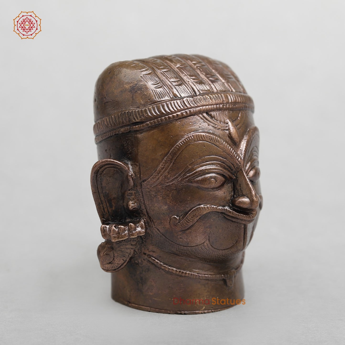 Copper Mukhlingam Shiva Head Fine 3.5”