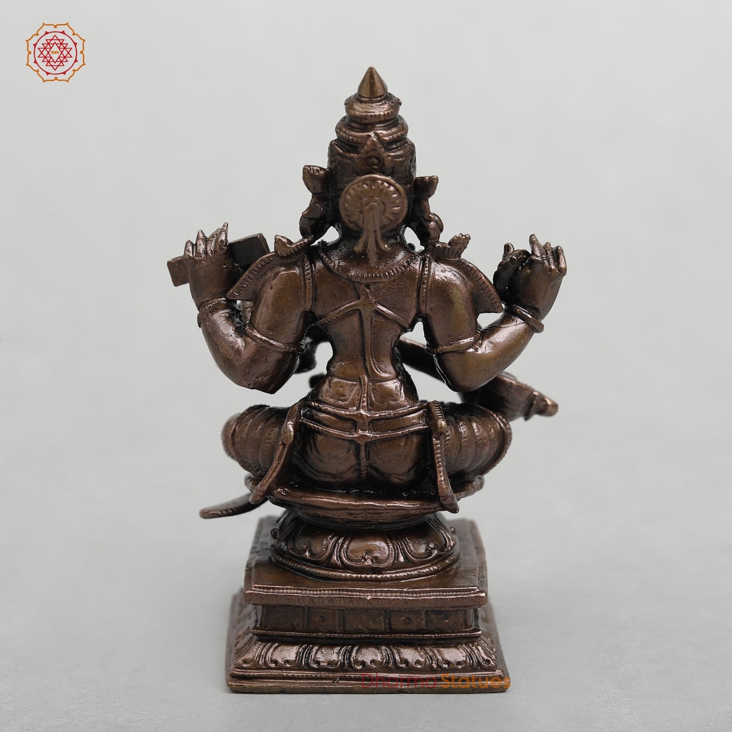 Copper Saraswati Seated Fine 3.5”