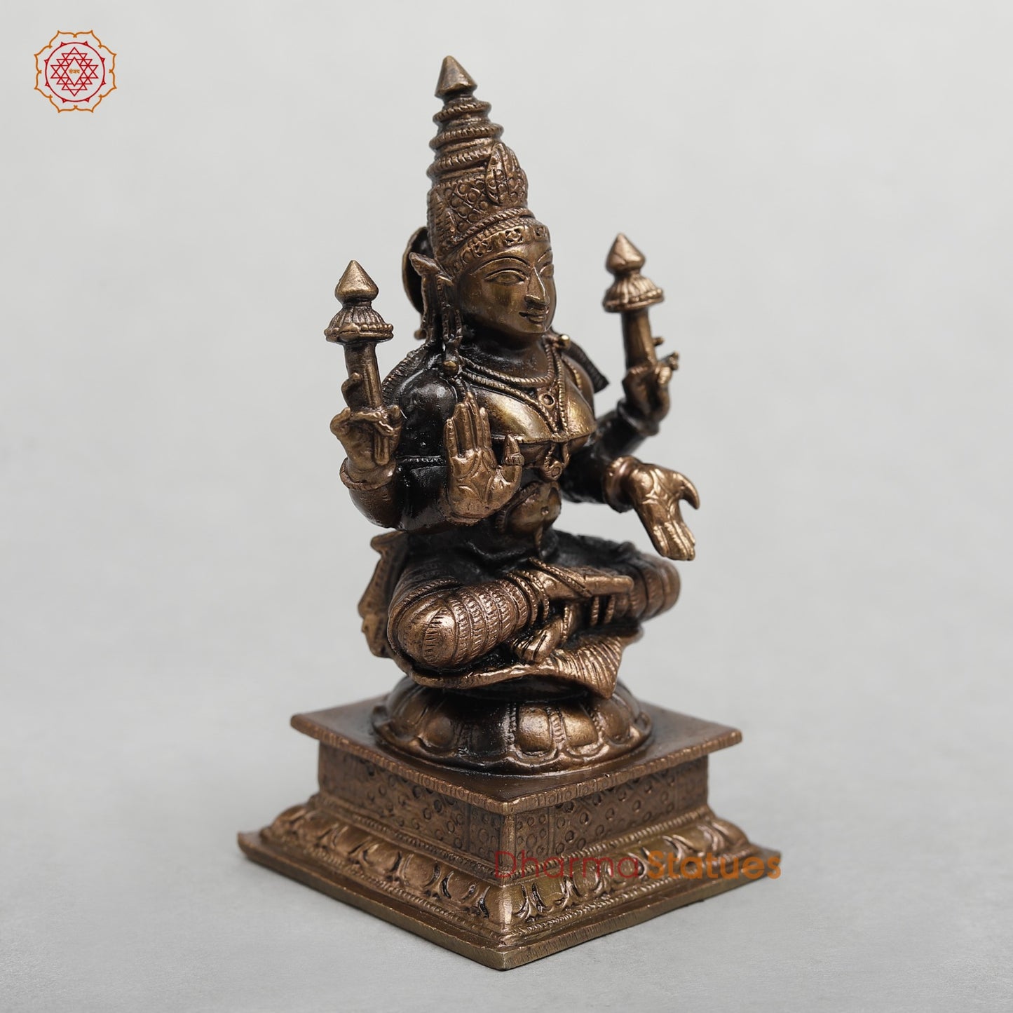 Copper Lakshmi Seated Fine 4.5”