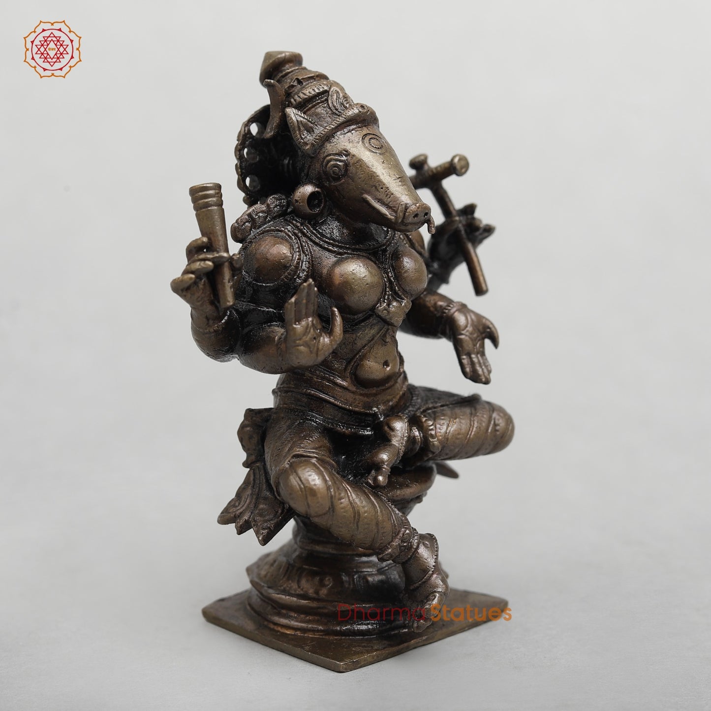 Copper Varahi Seated Fine 4”