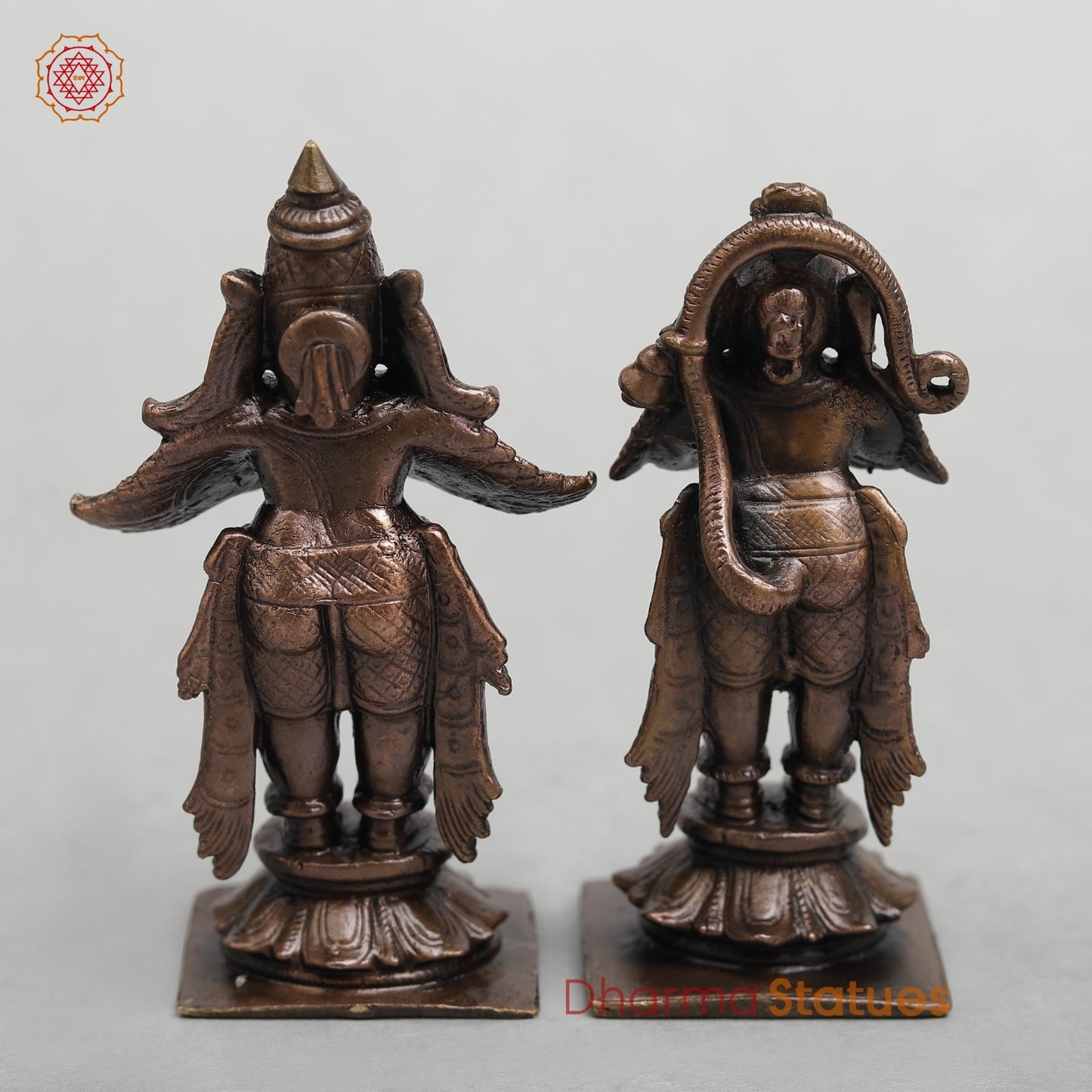 Copper Divine set Of Hanuman and Garuda 3.5”