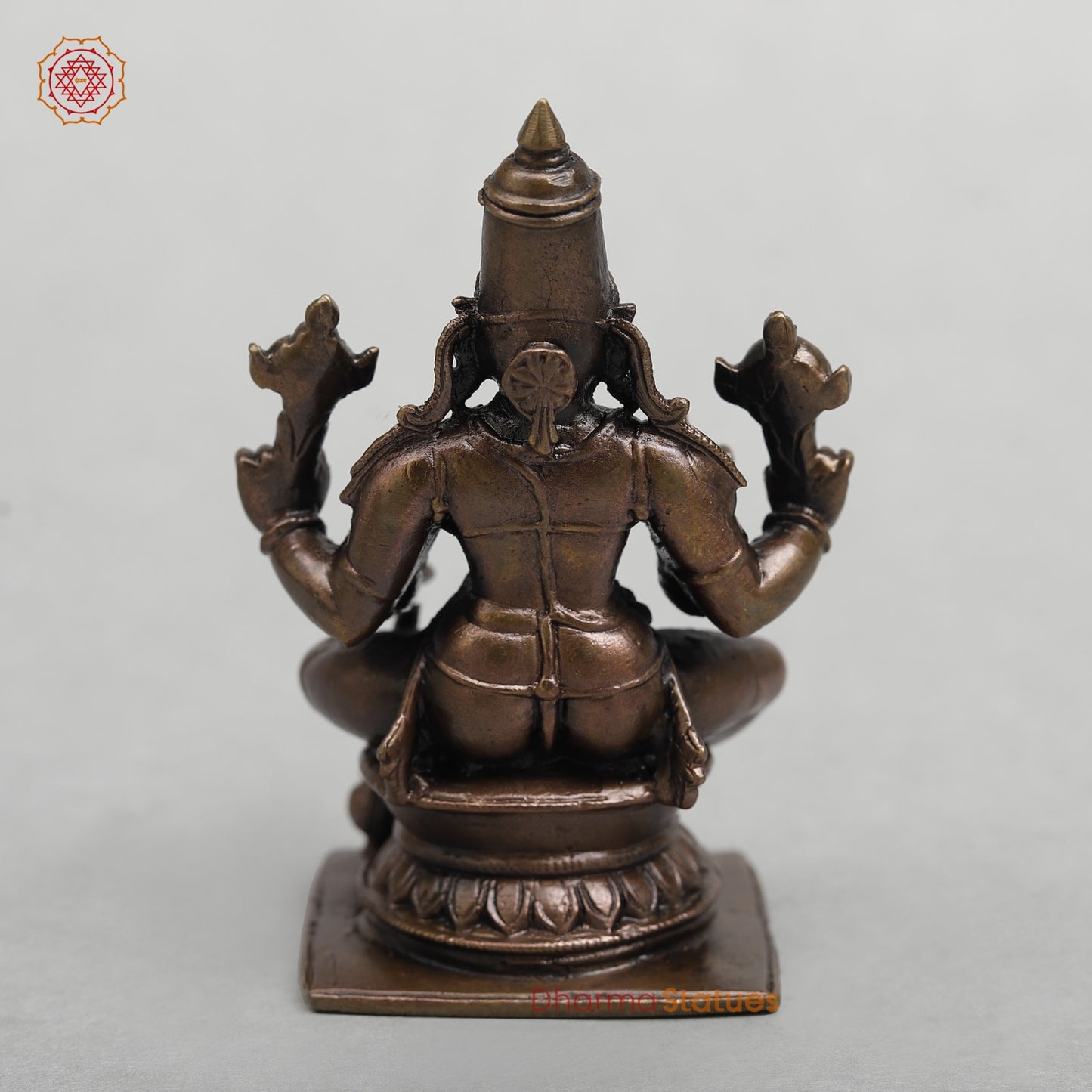Copper Vishnu Seated fine 3.5”