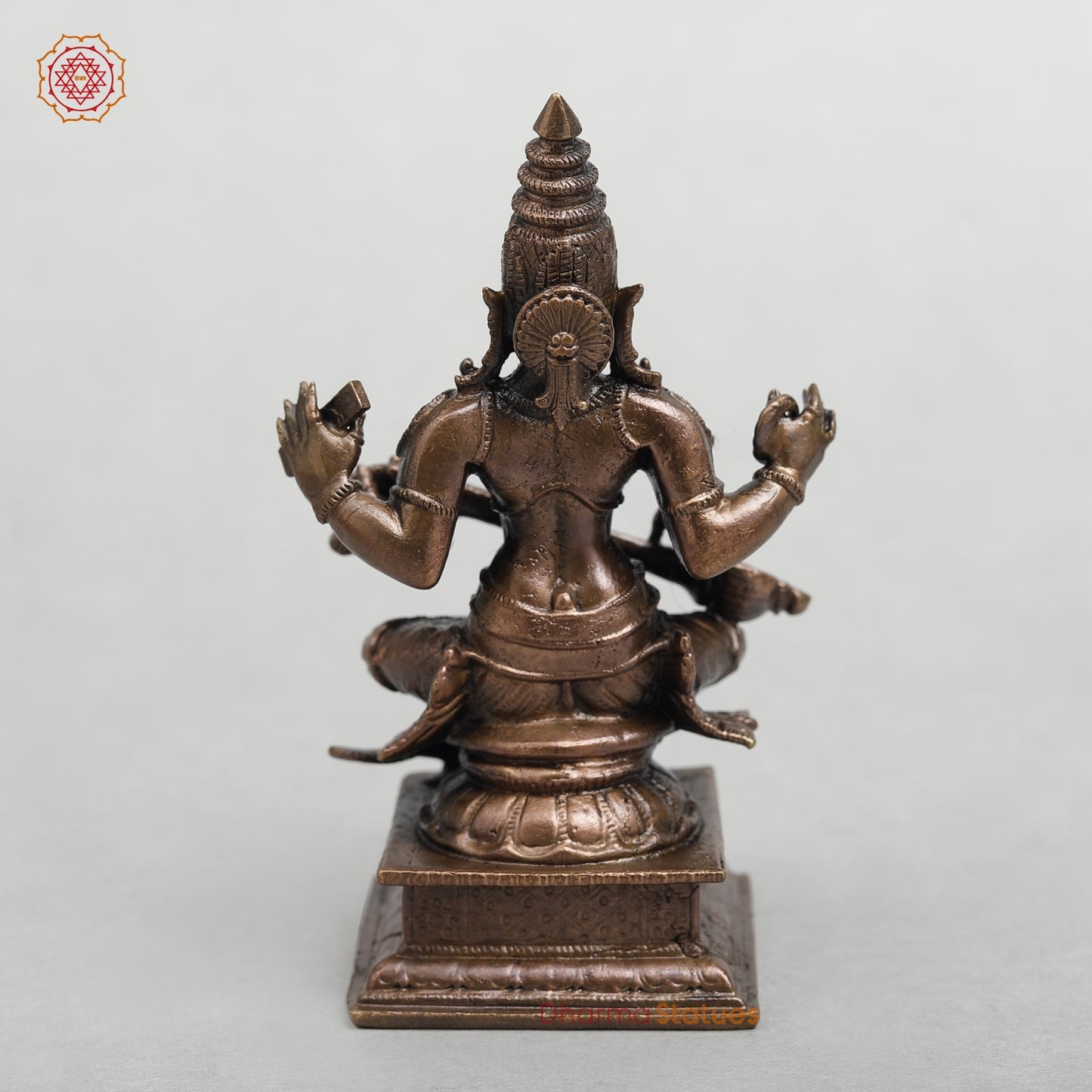 Copper Saraswati Seated Fine 4.5”