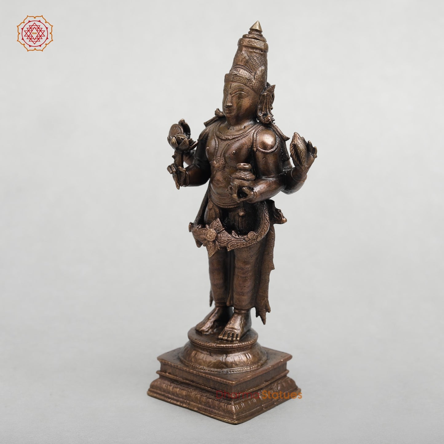 Copper Dhanwantri Standing Fine 6.5”