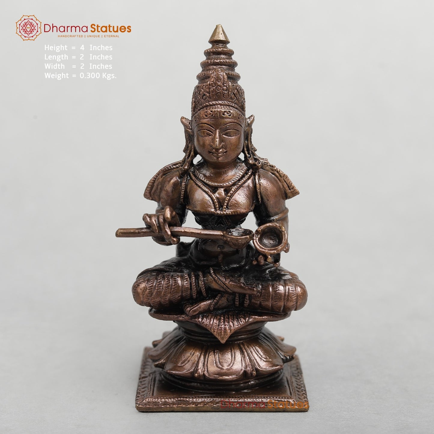 Copper Annapurna Seated Fine 4”