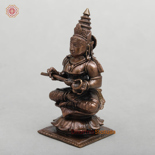 Copper Annapurna Seated Fine 4”