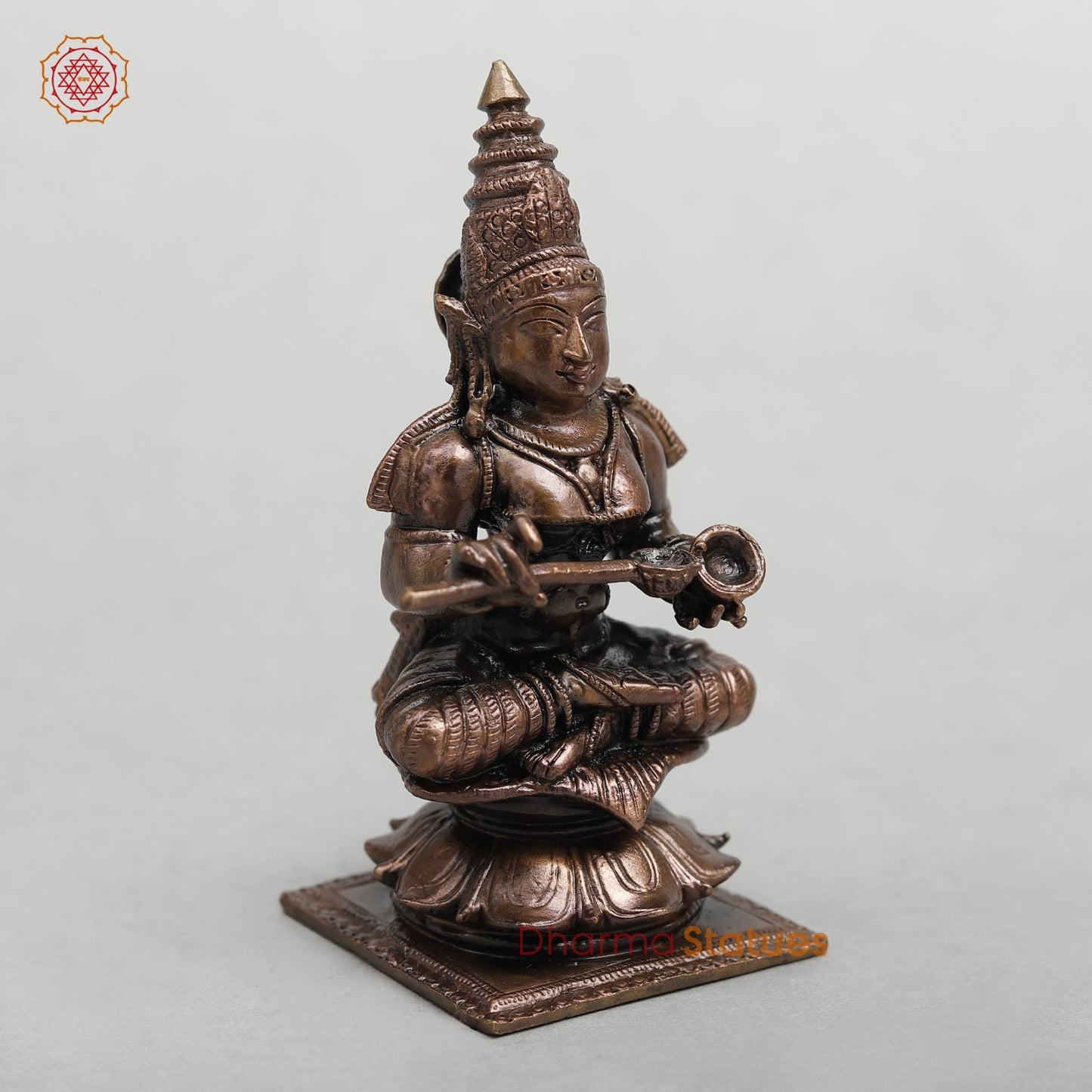 Copper Annapurna Seated Fine 4”