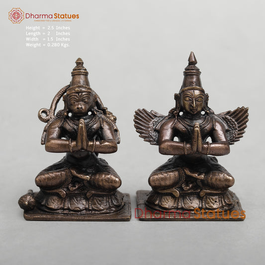 Copper Hanuman Garuda Set 2.5”