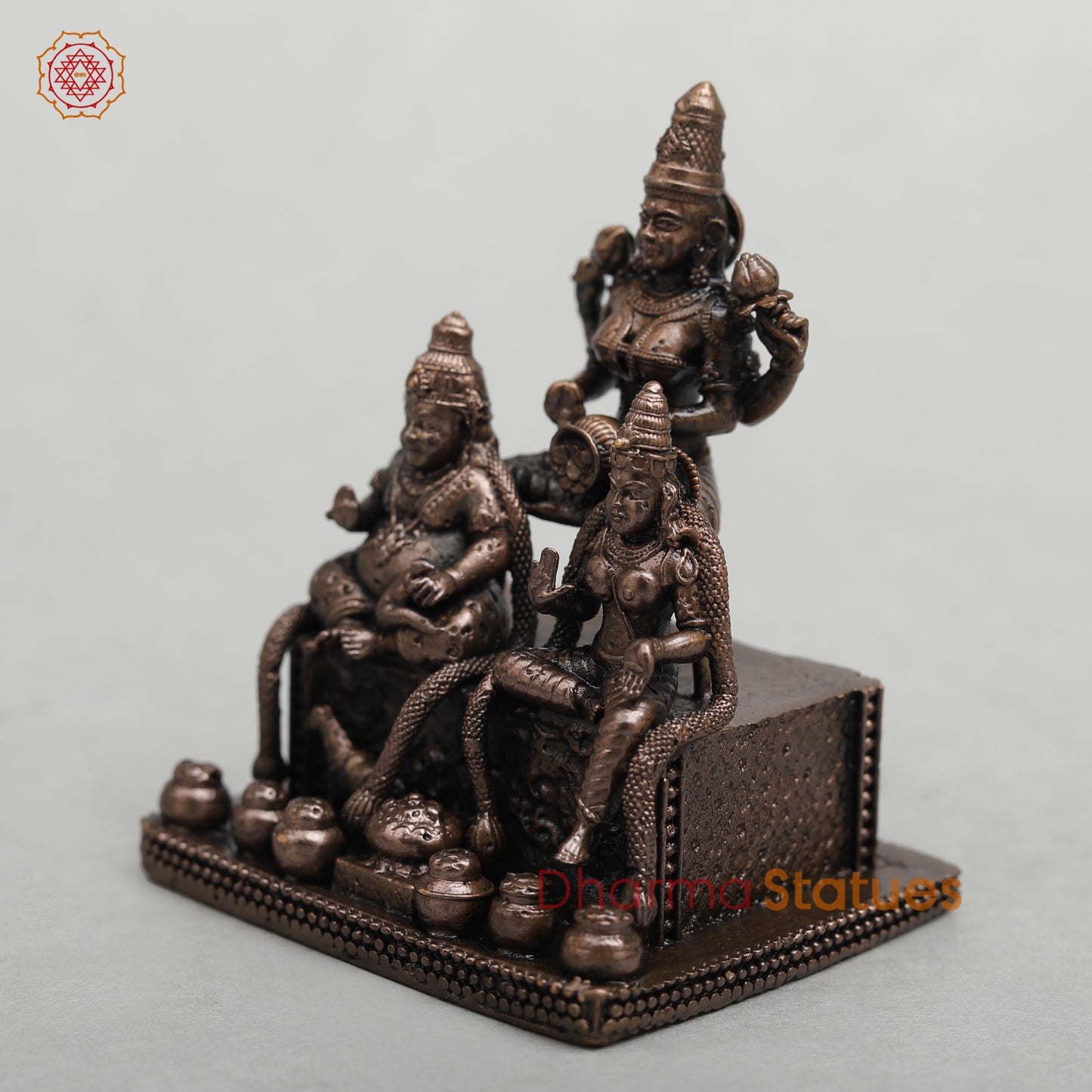 Copper Dhan Kunji (Lakshmi & Kuber) 3”