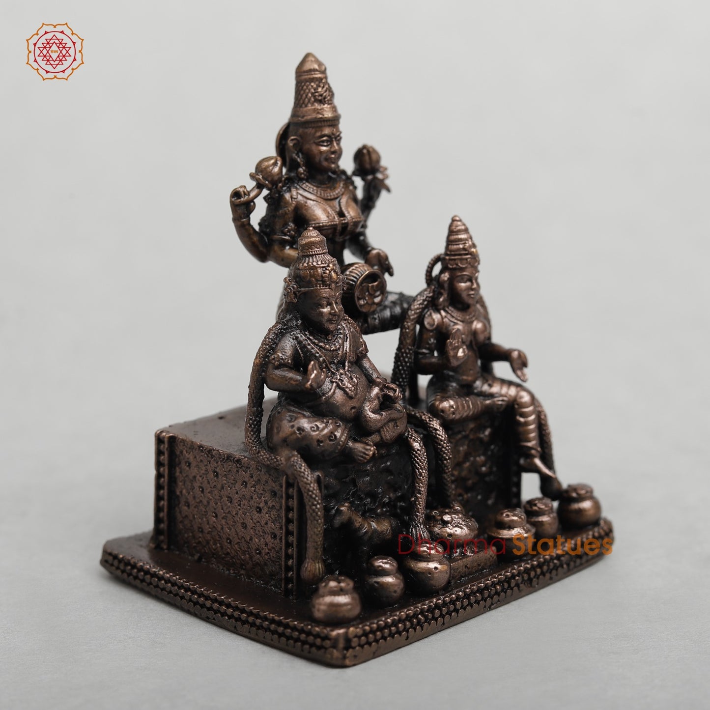 Copper Dhan Kunji (Lakshmi & Kuber) 3”