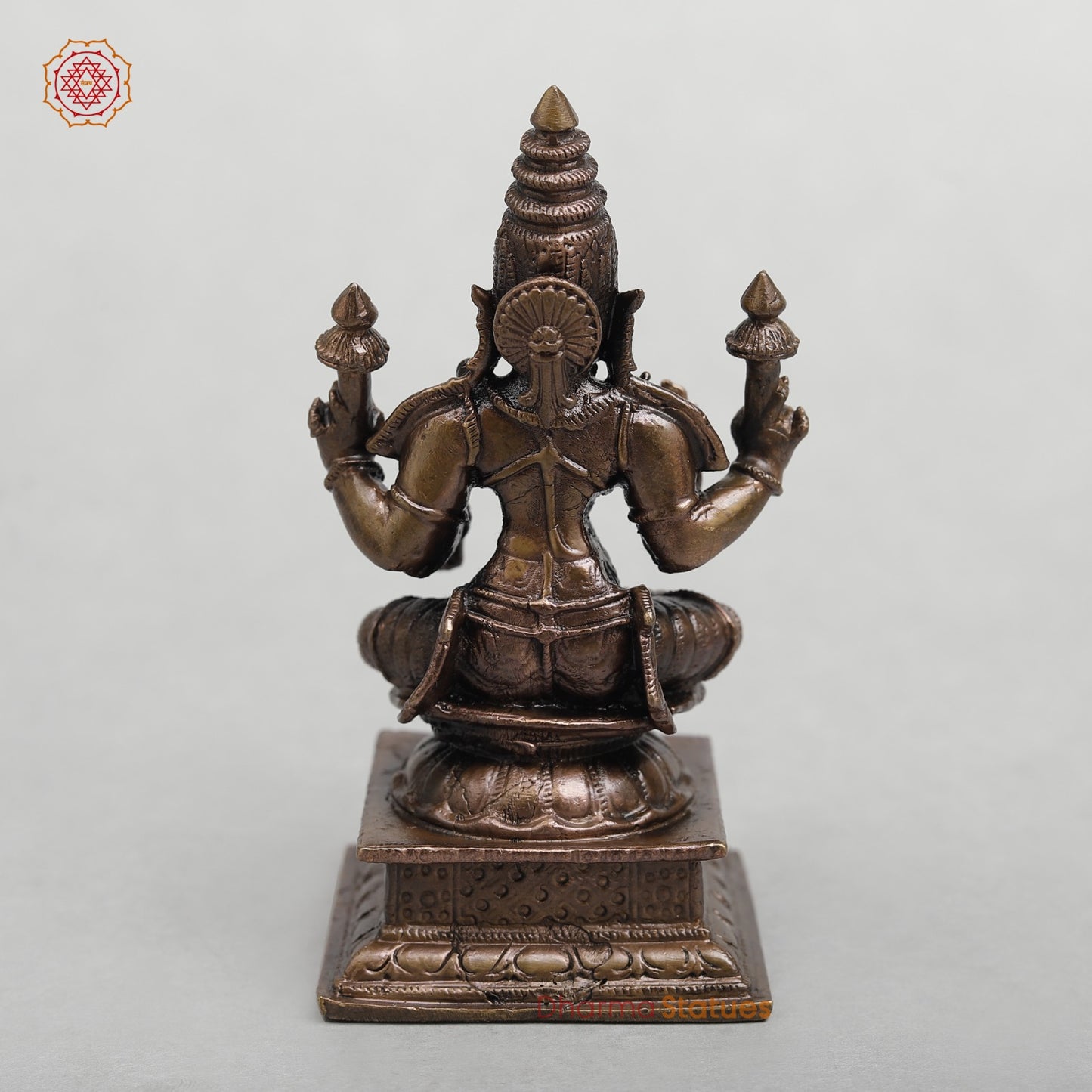 Copper Lakshmi Seated Fine 4”