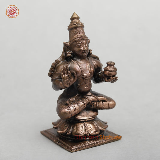 Copper Dhanwantri Seated Fine 3.5”