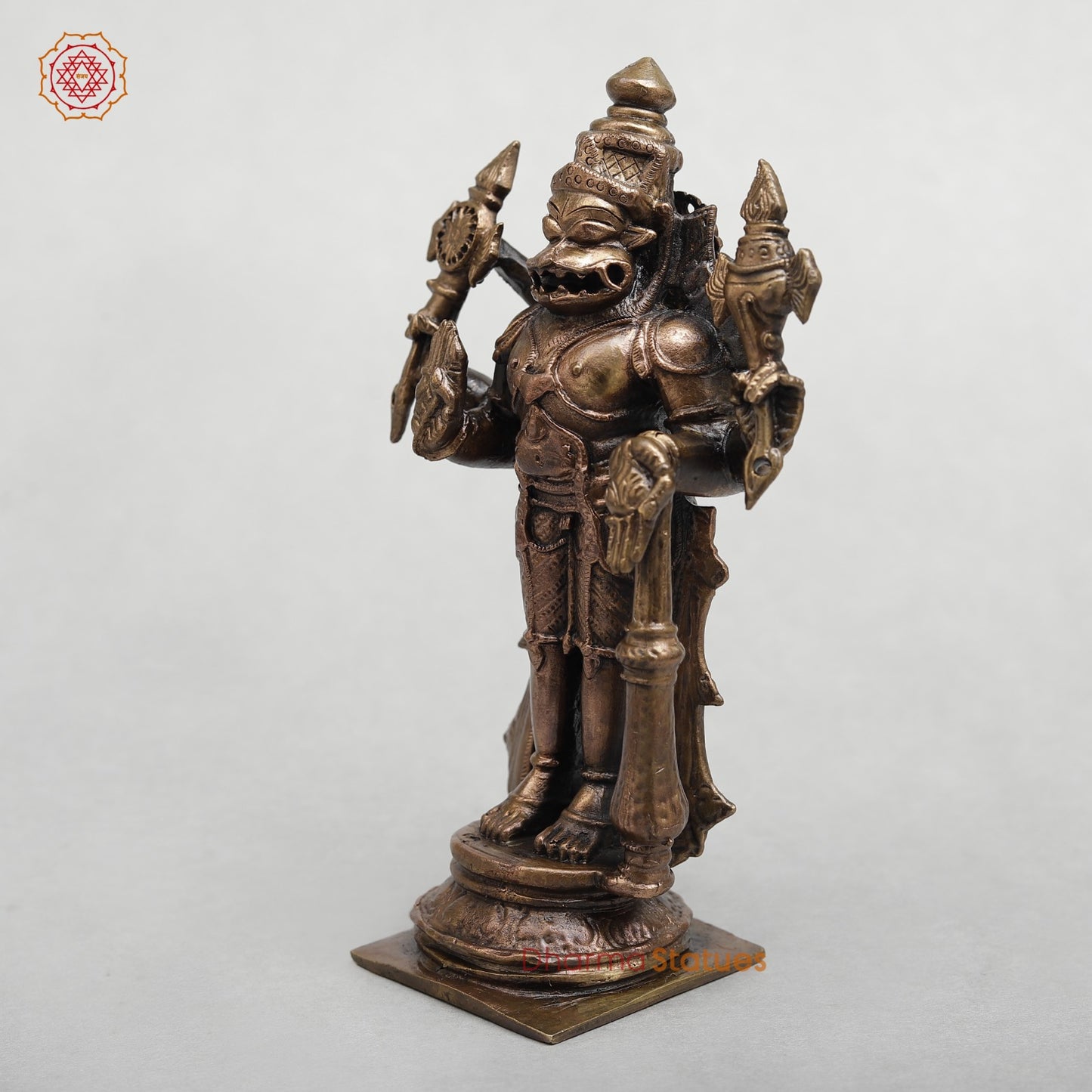 Copper Narsimha standing Fine 6”