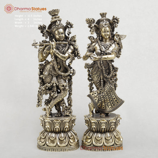 Brass Radha Krishna Fine 12”