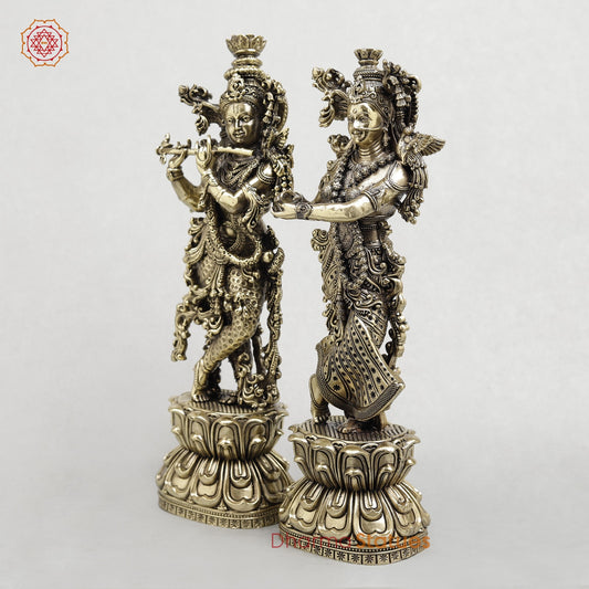 Brass Radha Krishna Fine 12”