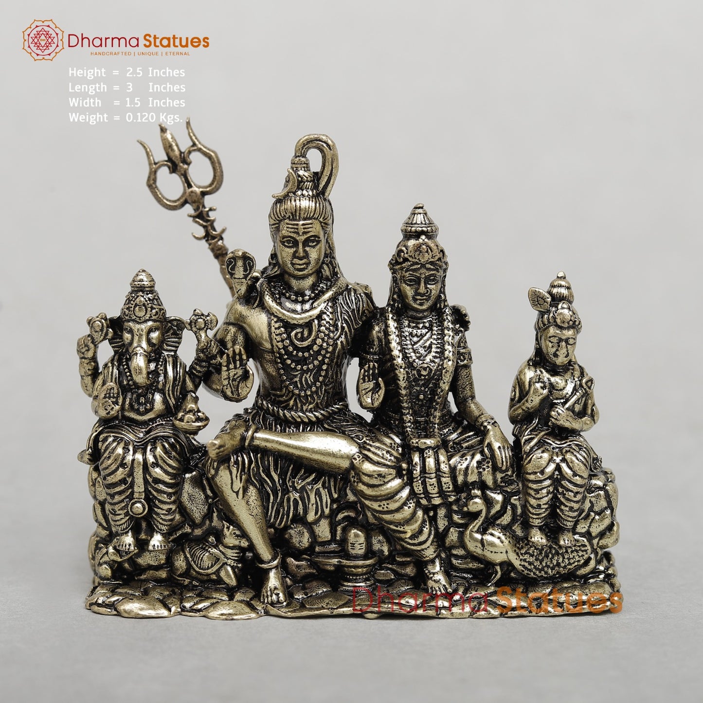 Brass Shiva Family Fine 2.5”