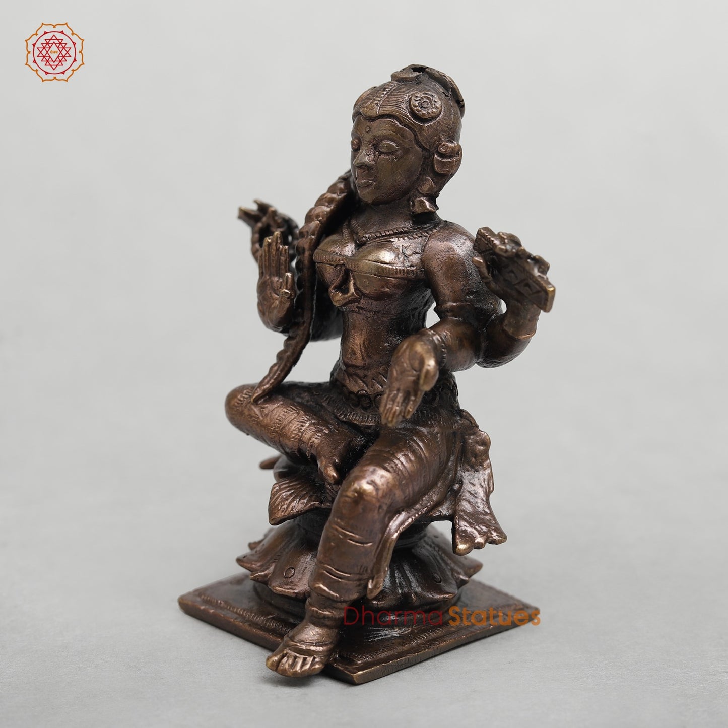 Copper Bala Tripura Sundari Seated fine 3.5”