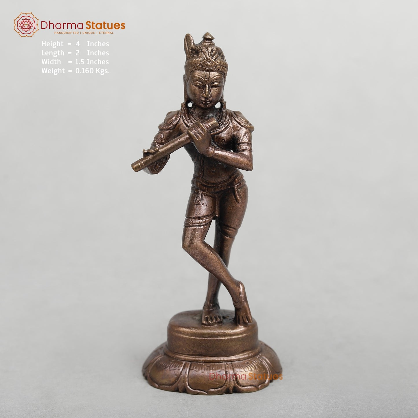 Copper Krishna Fine 4”