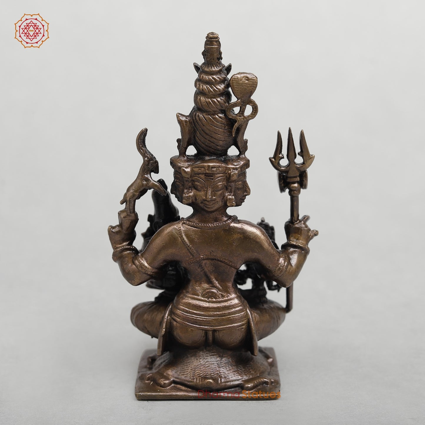 Copper Panchmukhi Shiva Family Fine 4”