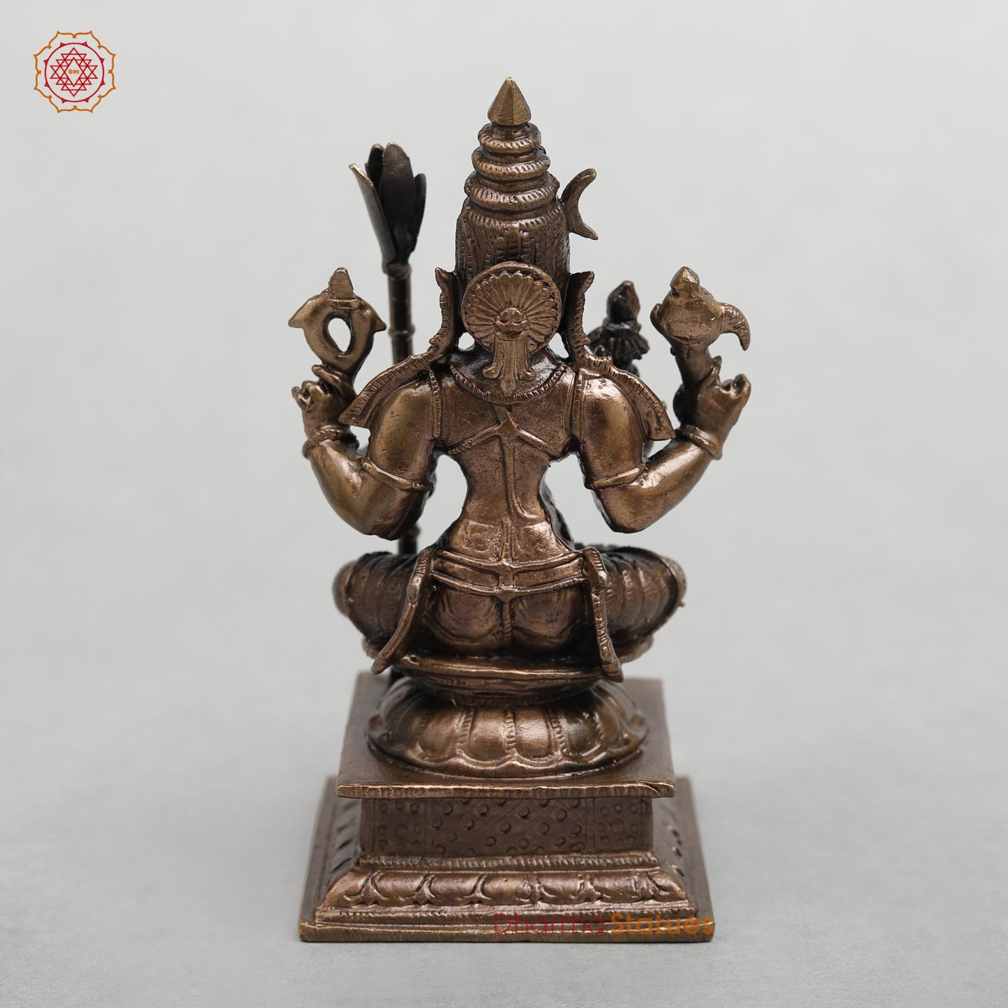 Copper Rajarajeshwari Seated fine 4”