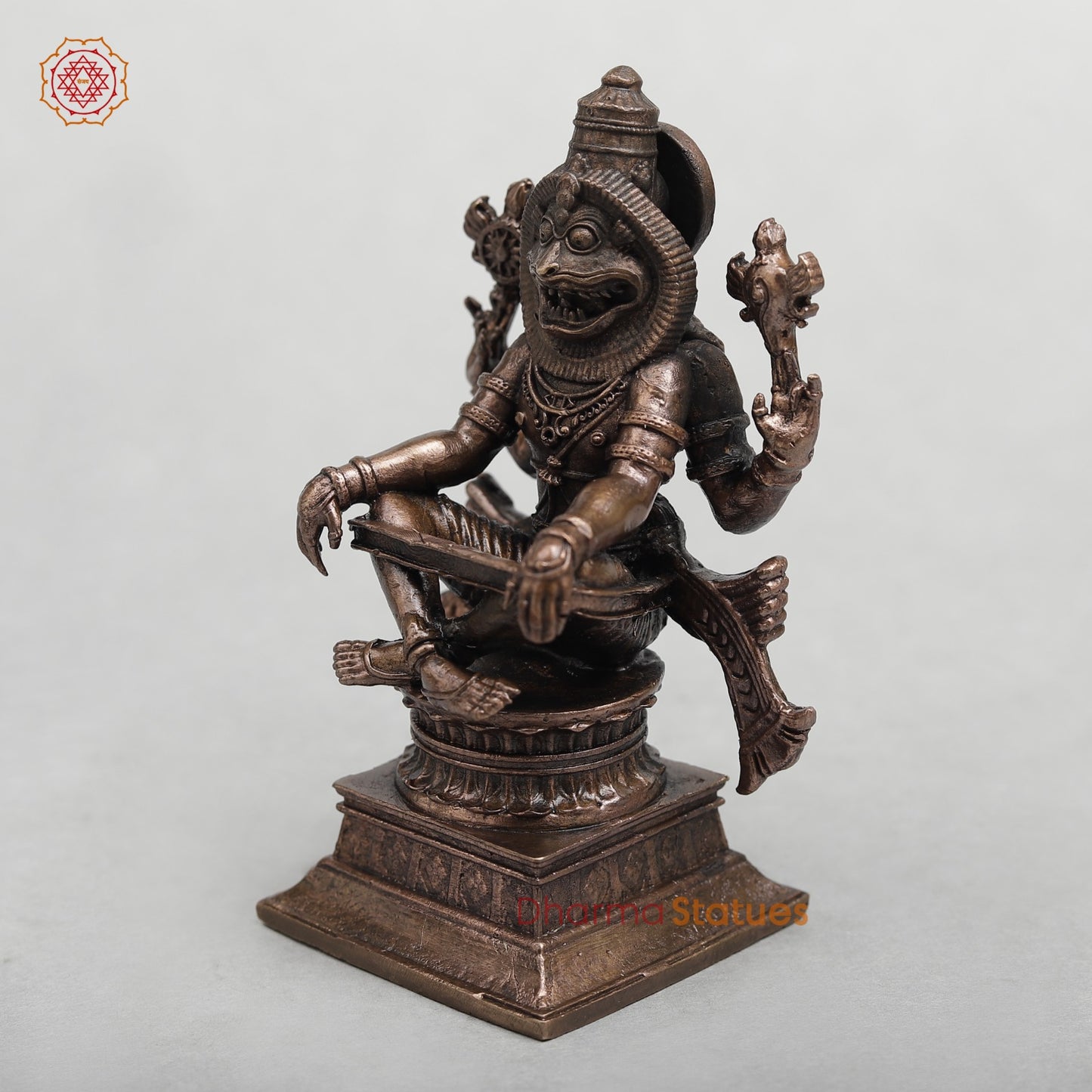 Brass Yoga Narsimha Seated Fine 3”