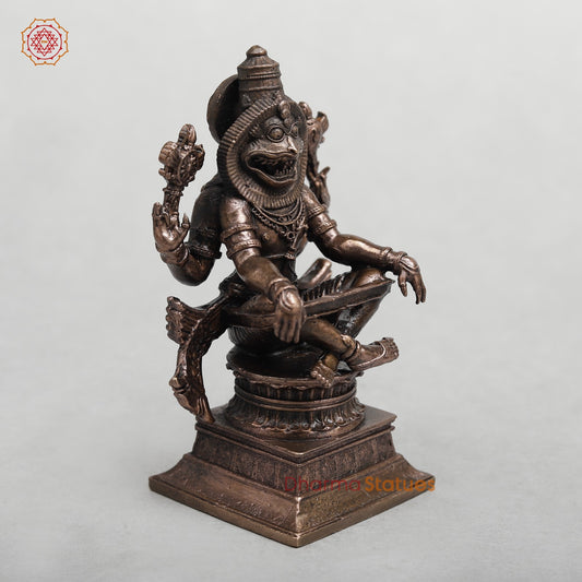 Brass Yoga Narsimha Seated Fine 3”