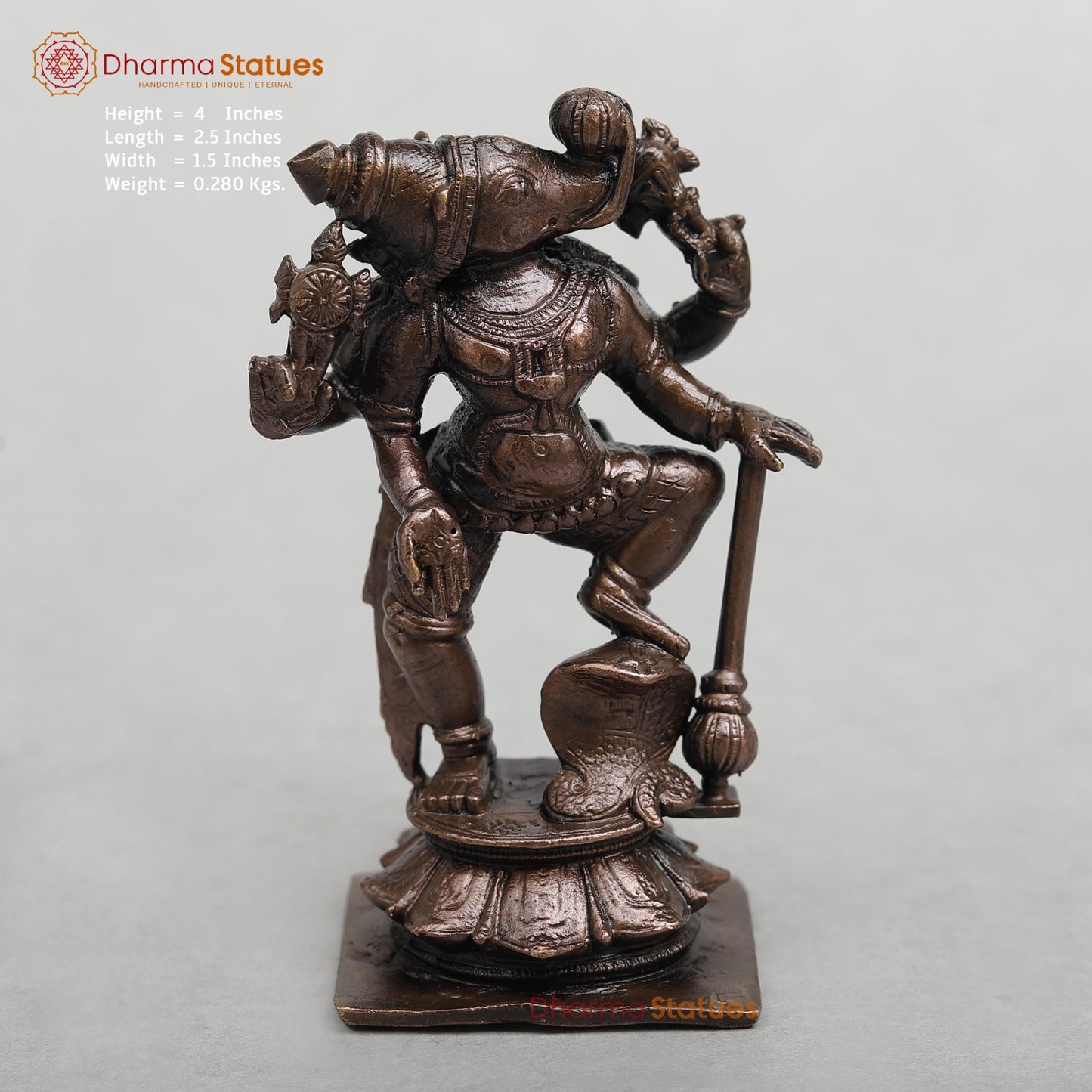 Copper Varaha Standing Fine 4”