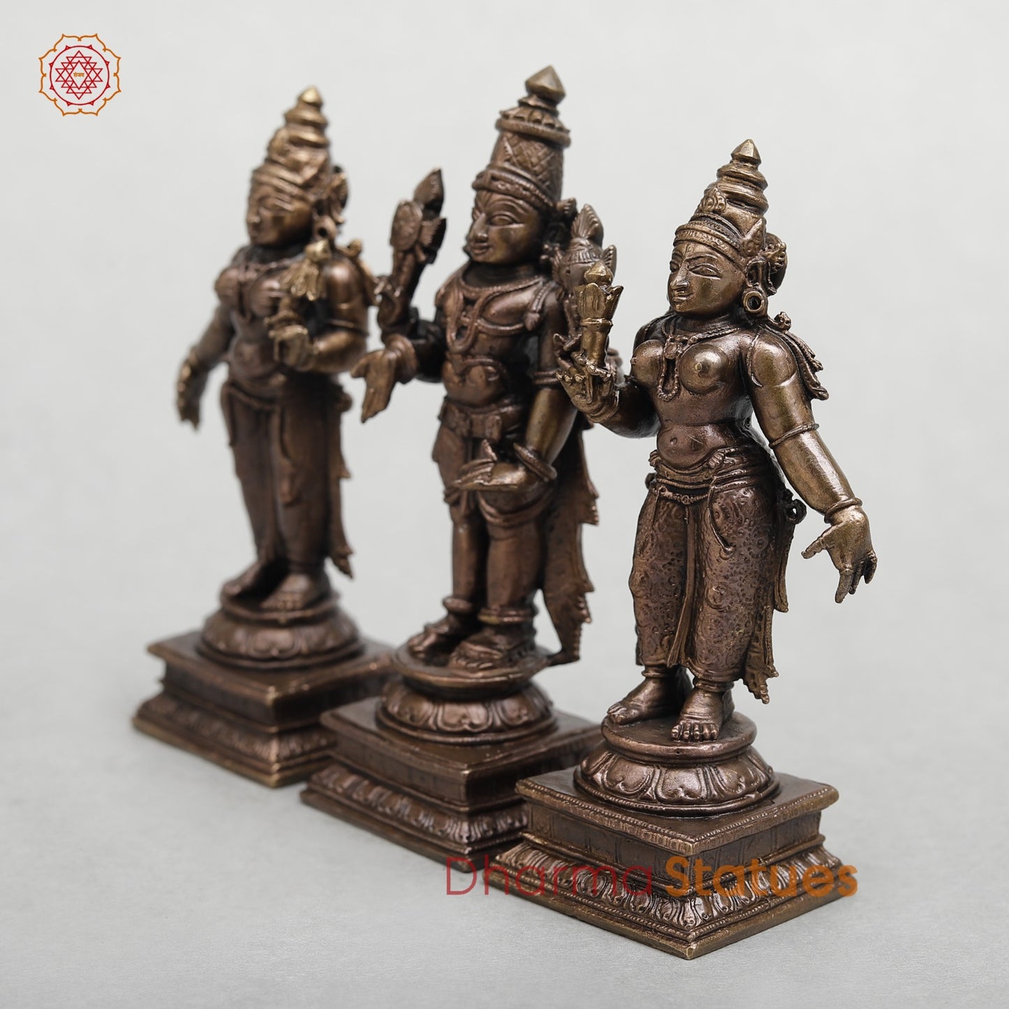 Copper Balaji Sridevi Bhudevi Fine 5”