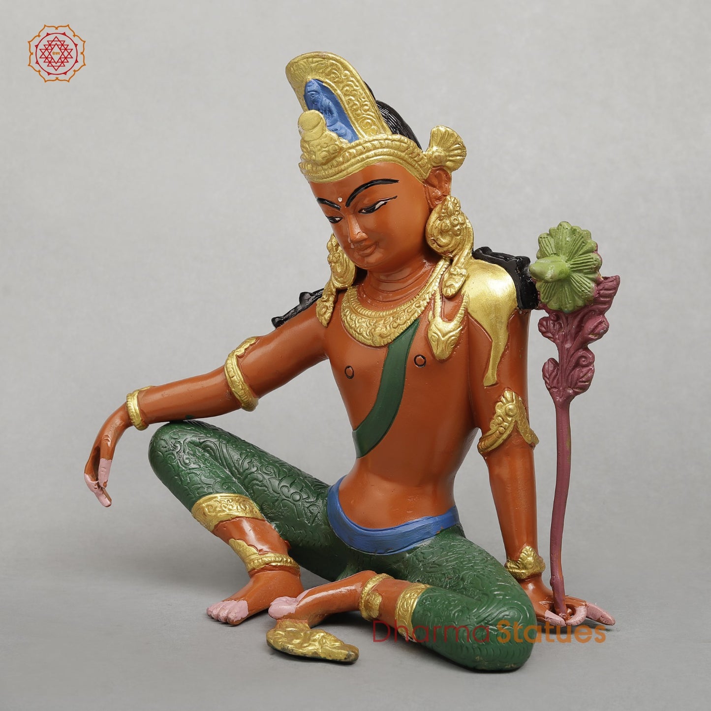 Brass Colorful Indra Seated fine 12”
