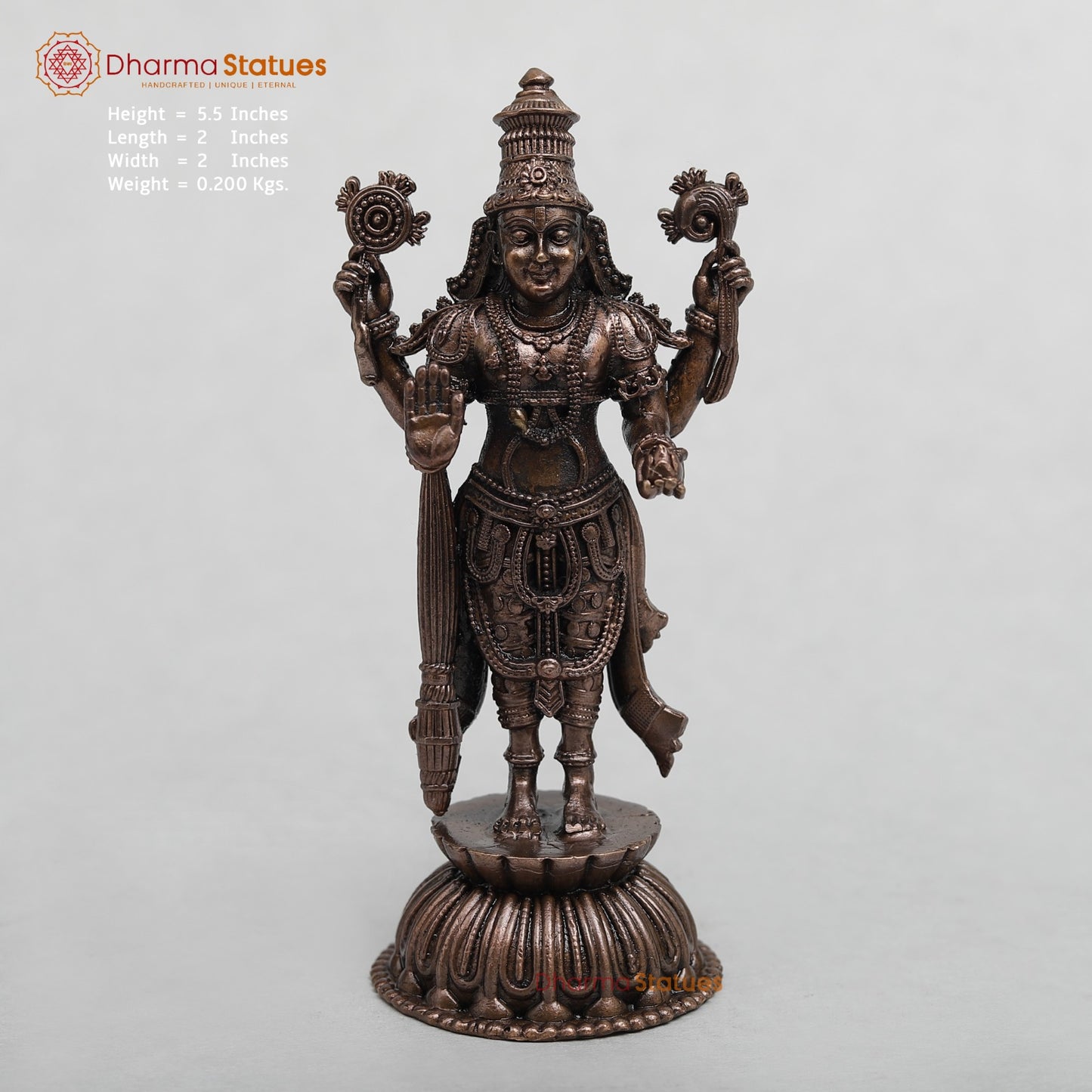 Copper Tirupati Balaji Fine 5.5”
