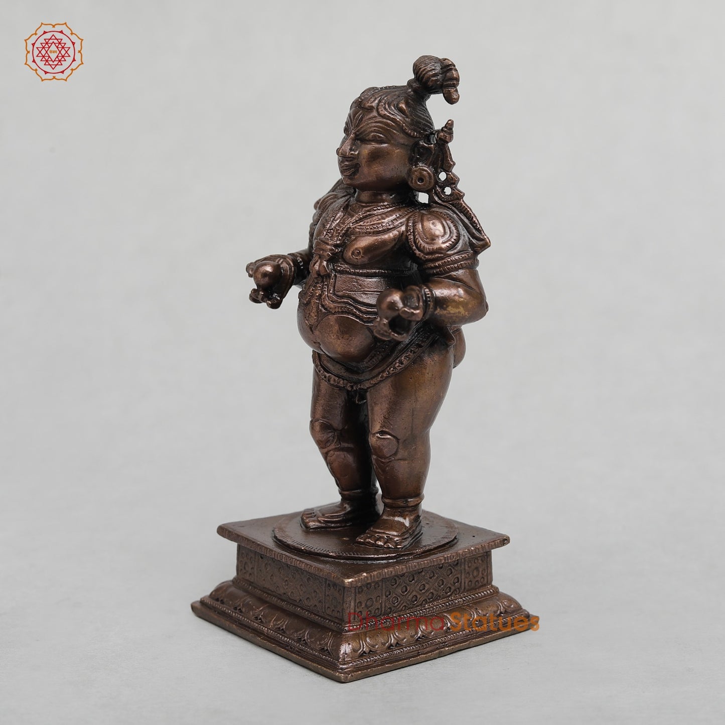 Copper Krishna standing Fine 4.5”