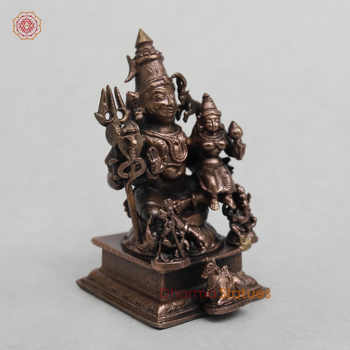 Copper Shiva Family Seated Fine 3.5”