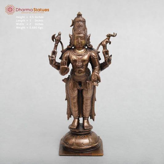 Copper Shiva Standing Fine 6.5”