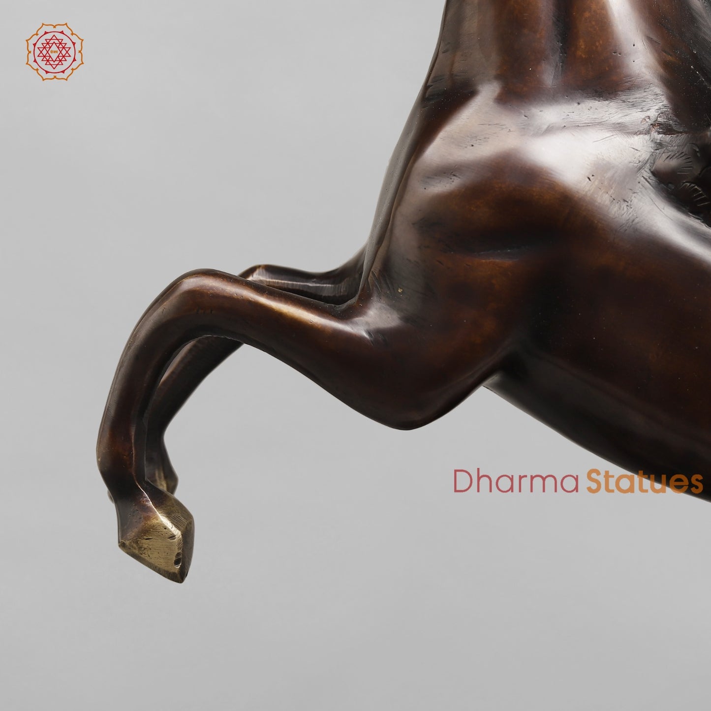 Brass Horse Flying From the Edge, Copper Antique Finish 19”