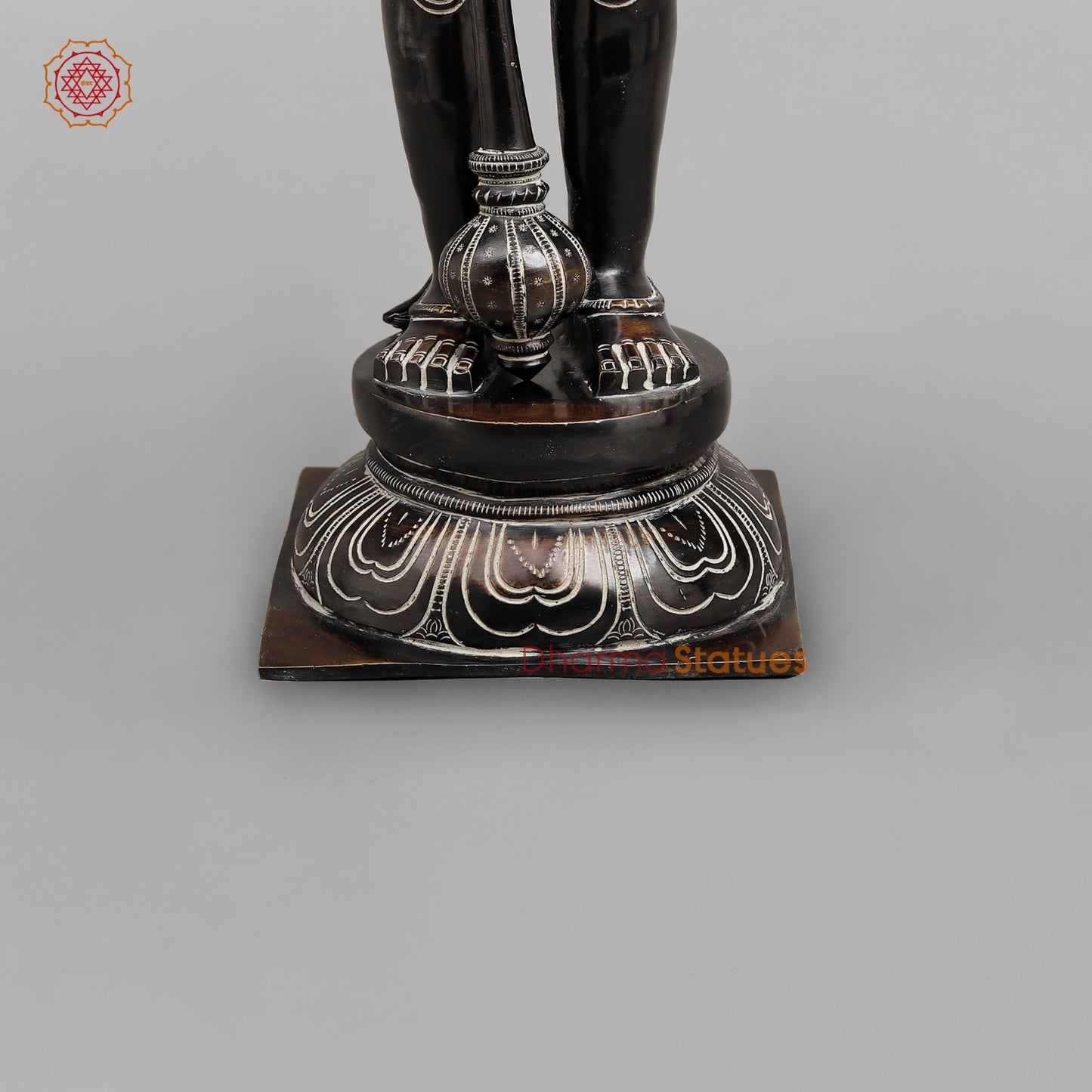 Brass Hanuman Standing Fine, Antique Rustic Finish 24”