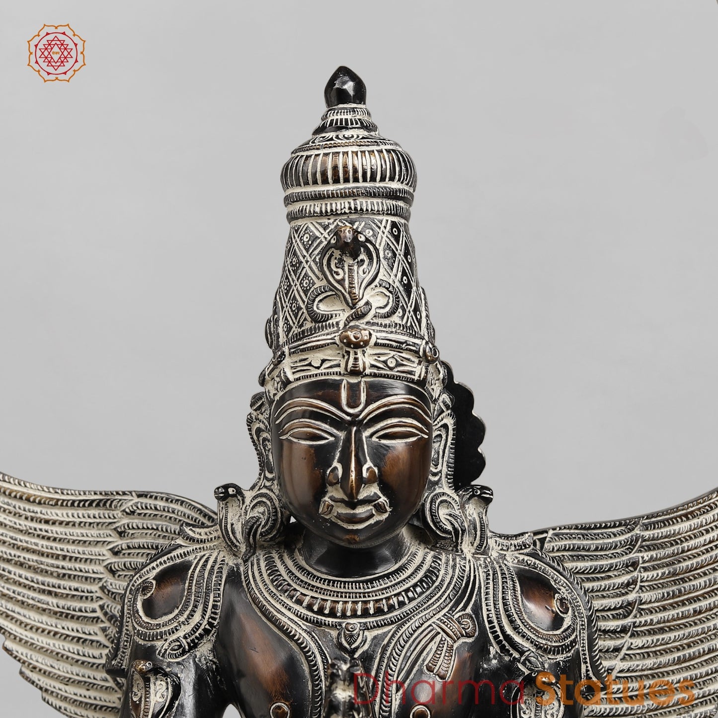 Brass Garuda Standing Fine, Antique Rustic Finish 24”