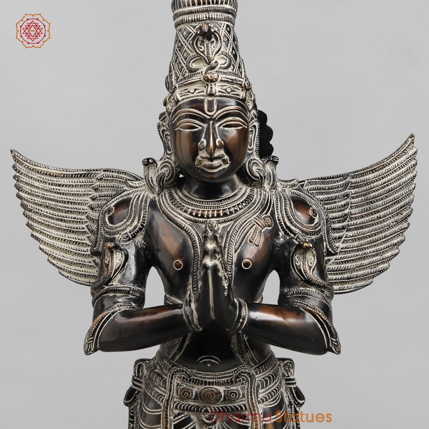 Brass Garuda Standing Fine, Antique Rustic Finish 24”