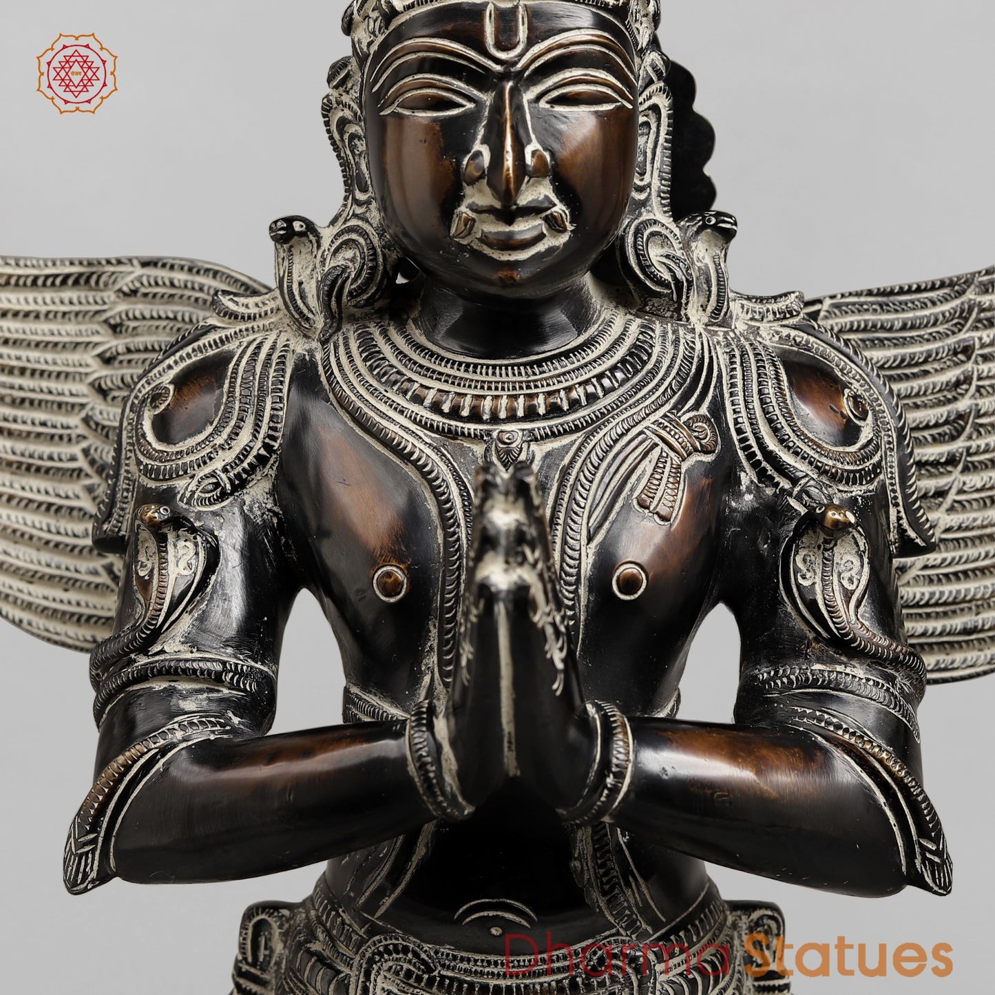 Brass Garuda Standing Fine, Antique Rustic Finish 24”