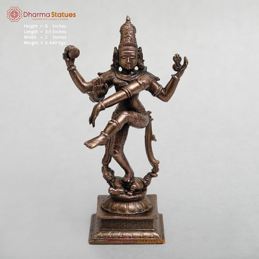 Copper Dancing Shiva (Natraj) Fine 6”