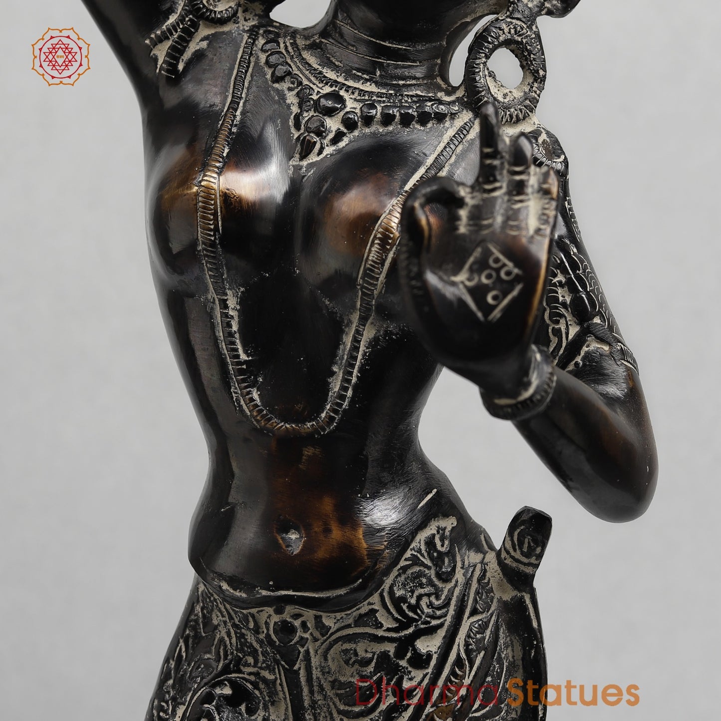 Brass Tara Standing Fine, Antique finish 19”