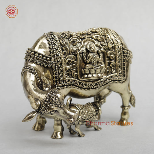 Brass Kamdhenu Cow Fine 7”