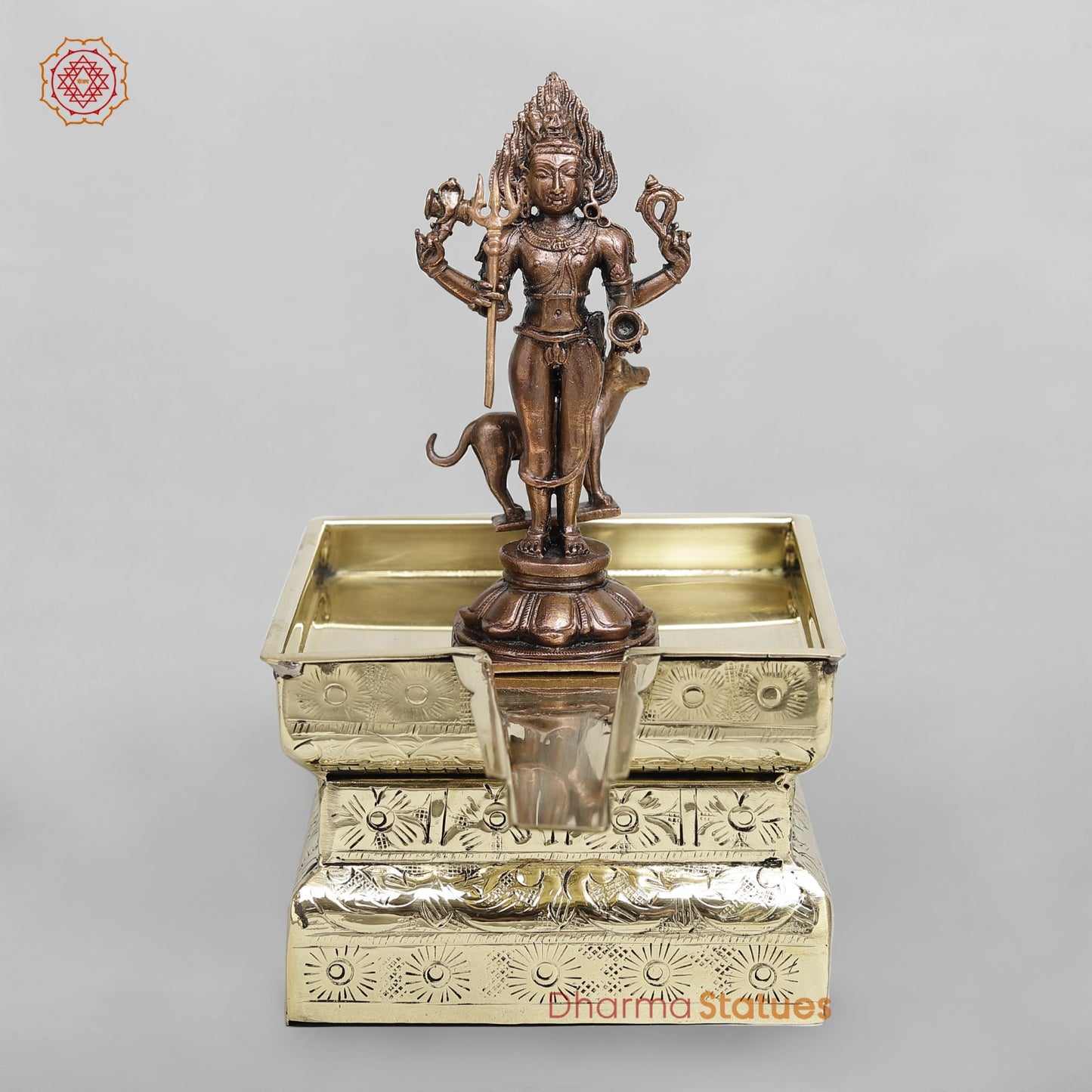 Brass Abhishekam Peeta Fine 8”