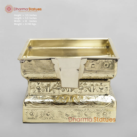 Brass Abhishekam Peeta Fine 8”