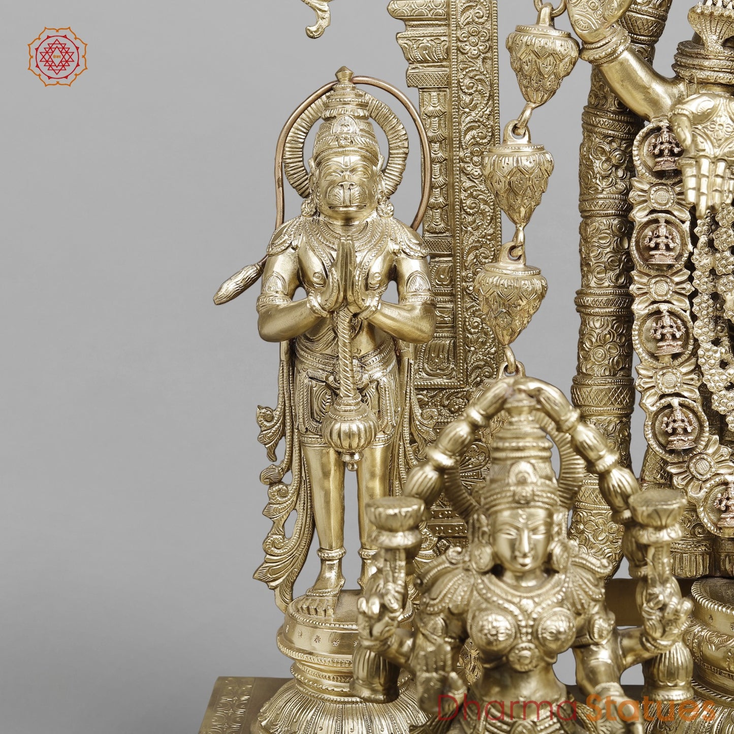 Bronze Tirupati Balaji Complete set With Jaya And Vijaya Fine, Smooth Finish 37.5” (Made in Thrissur)