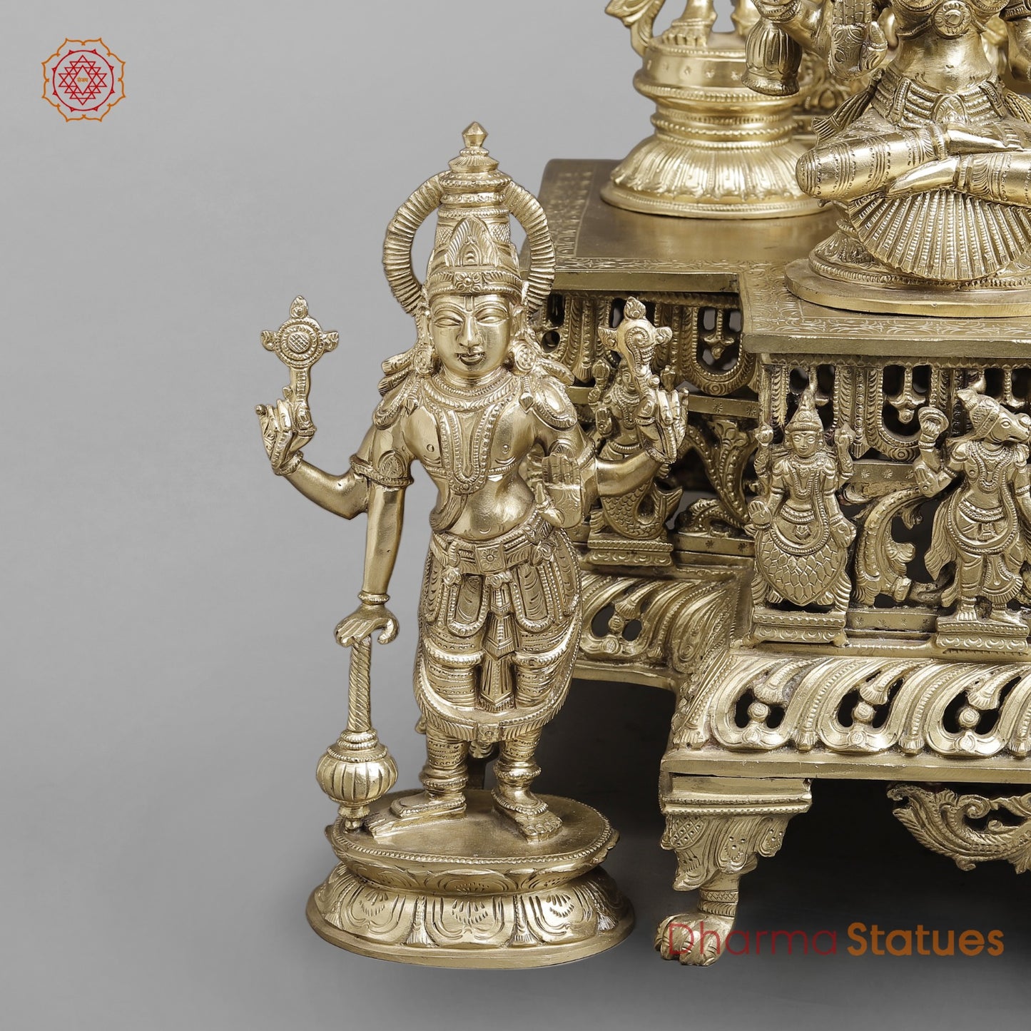 Bronze Tirupati Balaji Complete set With Jaya And Vijaya Fine, Smooth Finish 37.5” (Made in Thrissur)