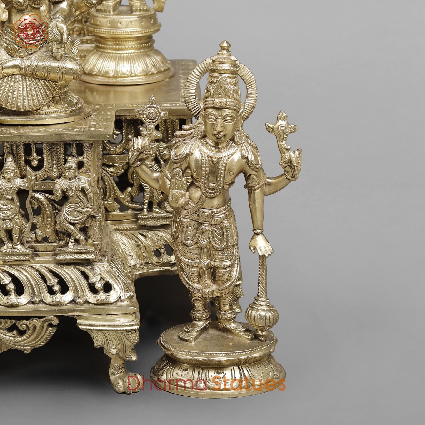 Bronze Tirupati Balaji Complete set With Jaya And Vijaya Fine, Smooth Finish 37.5” (Made in Thrissur)