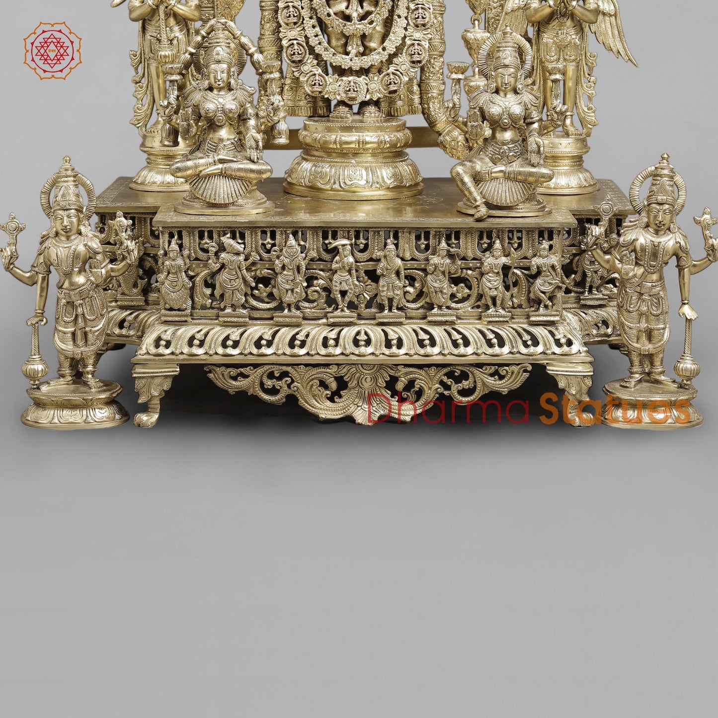Bronze Tirupati Balaji Complete set With Jaya And Vijaya Fine, Smooth Finish 37.5” (Made in Thrissur)