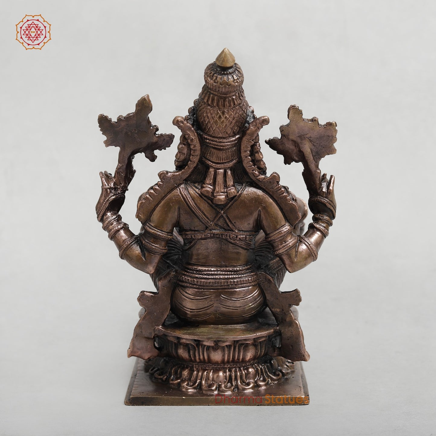 Copper Narsimha Seated Fine 7.5”