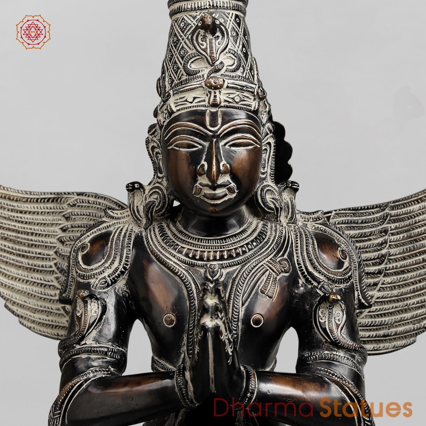 Brass Hanuman Garuda set Fine, Antique Finish 24”